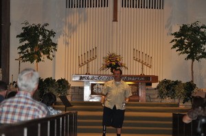 Alex Montoya sharing his life story at St Mark's United Methodist Church in Clairemont