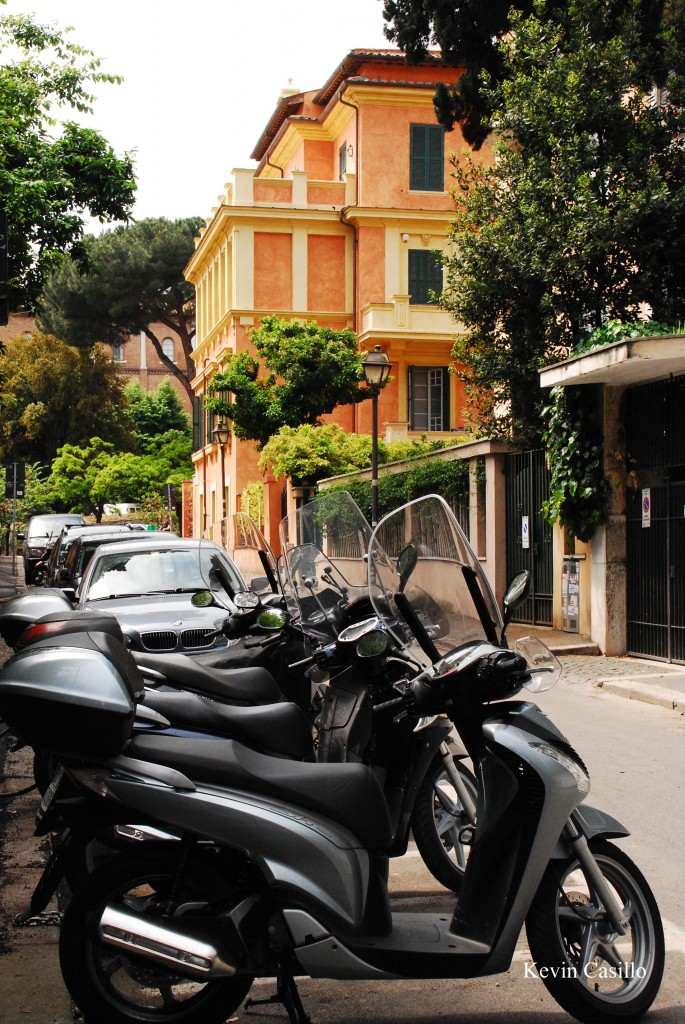 Side street in Trastevere, Rome, Italy