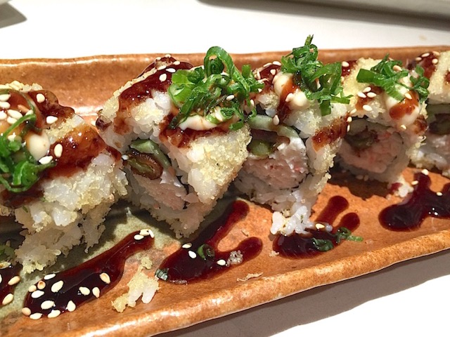 The "Murica" roll is rich and bacony, with a fresh finish of green onions. 