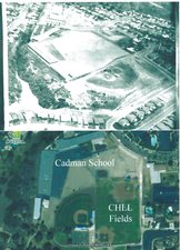 Cadman Fields in 1966 and 2004. Photo Courtesy of the Lincavage Family 