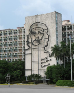 Che Guevara Mural memorialized on a building.